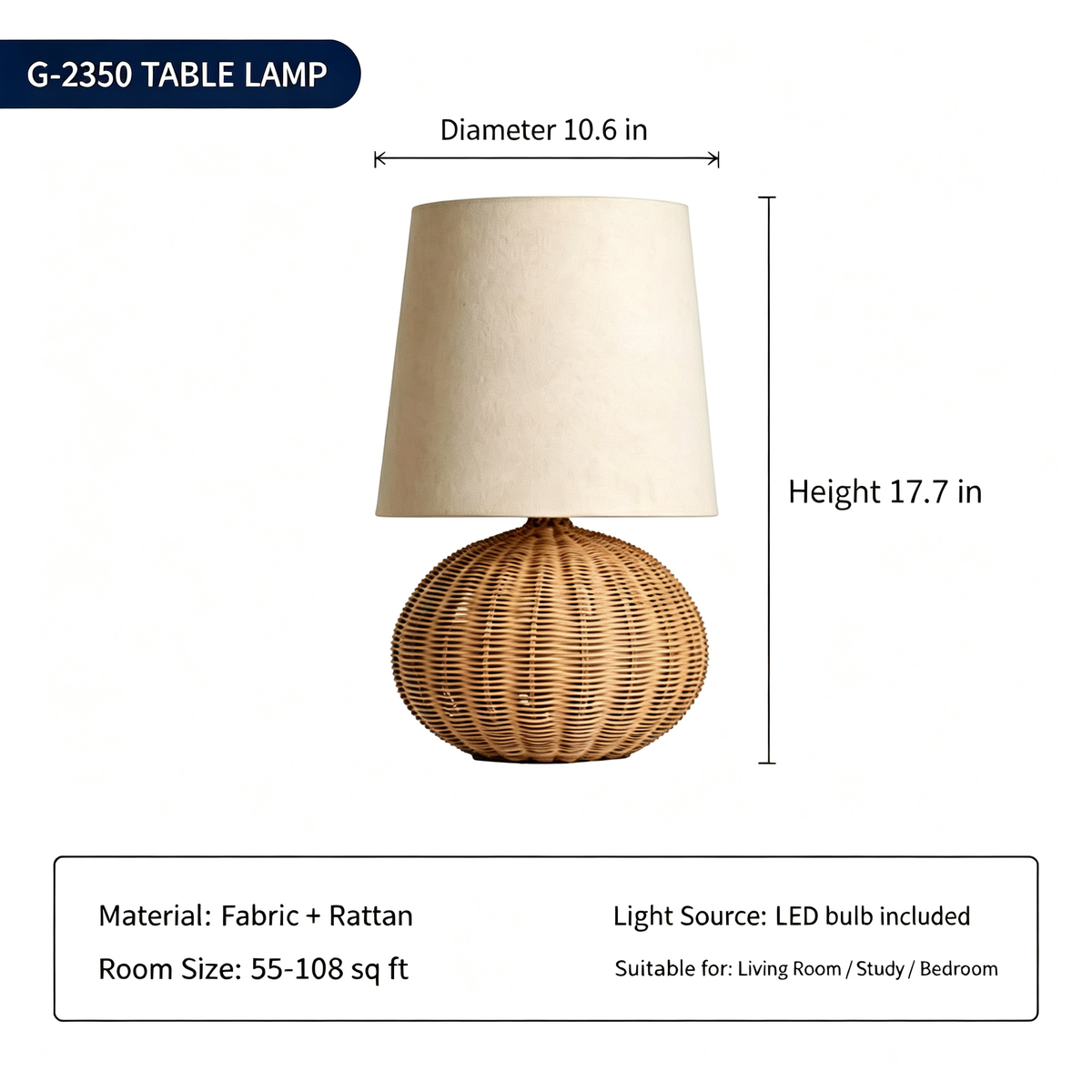 Rattan Table Lamp