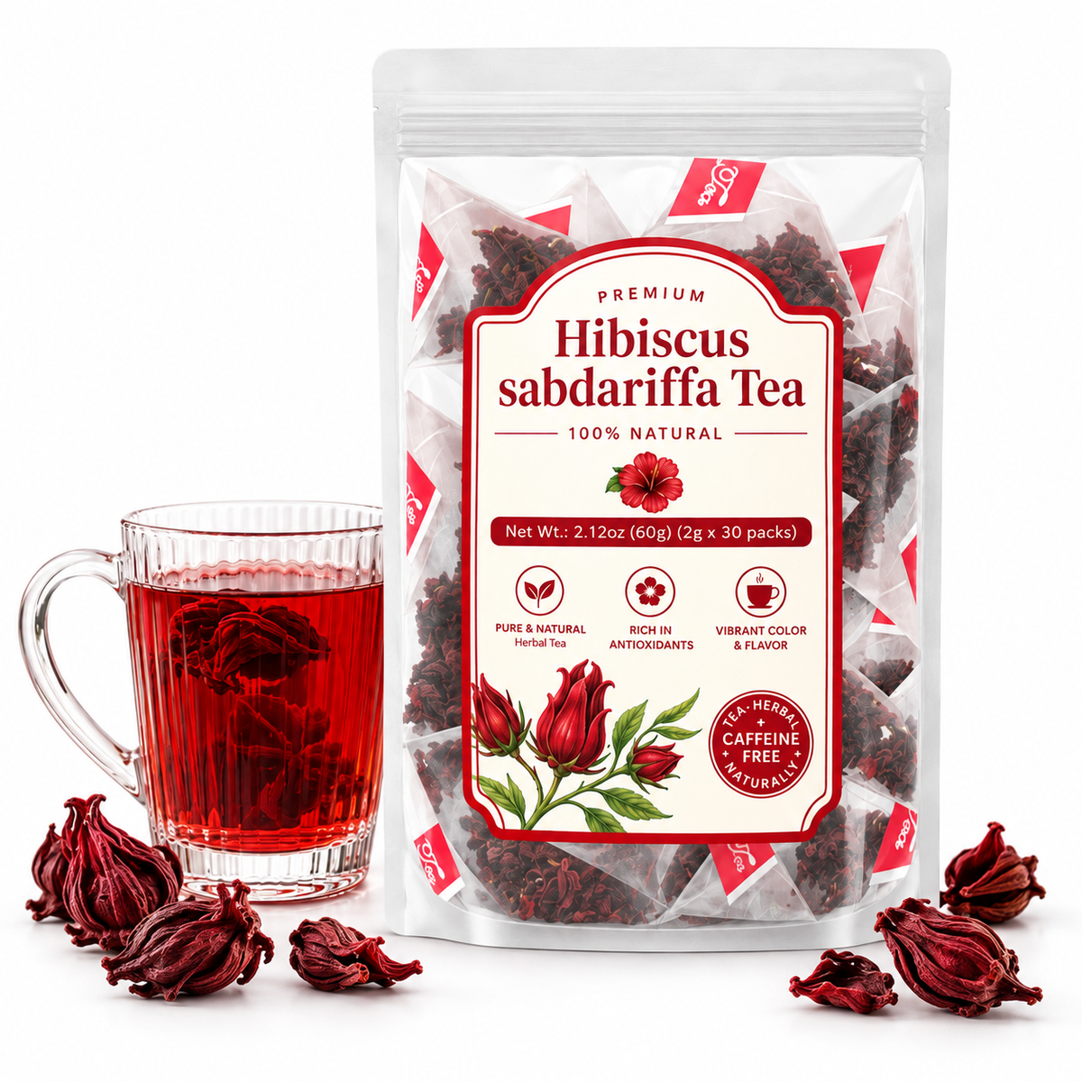 Premium Hibiscus Flower Tea